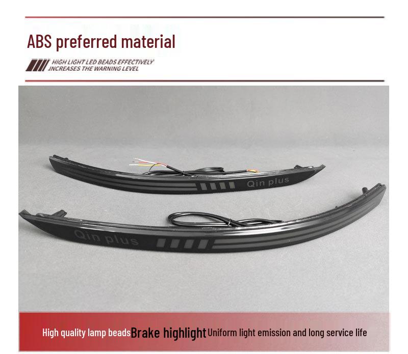 BYD Qin Plus LED Rear Bumper Brake Lights - Compatible with 25 Models, Custom Fit.