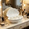 Oval Shell-Shaped Jewelry Tray Vintage Desktop Storage Box Durable Decorative Gift Box  Table Decor