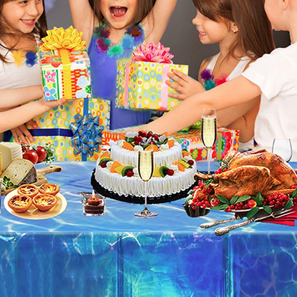 2pcs Dazzling Disposable Tablecloth Rectangular Table Protecter Shiny Party Table Cover  Christmas