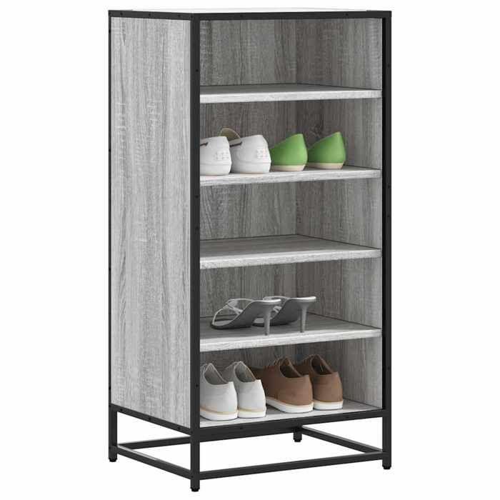 VidaXL Étagère à chaussures sonoma gris 48x38x97,5cm bois d'ingénierie, rangement de chaussures, armoire de rangement de 849207