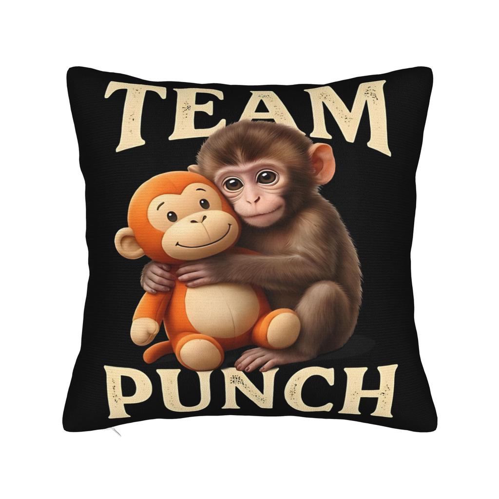 Pillow Case Baby Monkey Punch Cute Monkey Punch Comfy Pillow Cover For Office Car Home Decor Retro Trendy Pillowcases