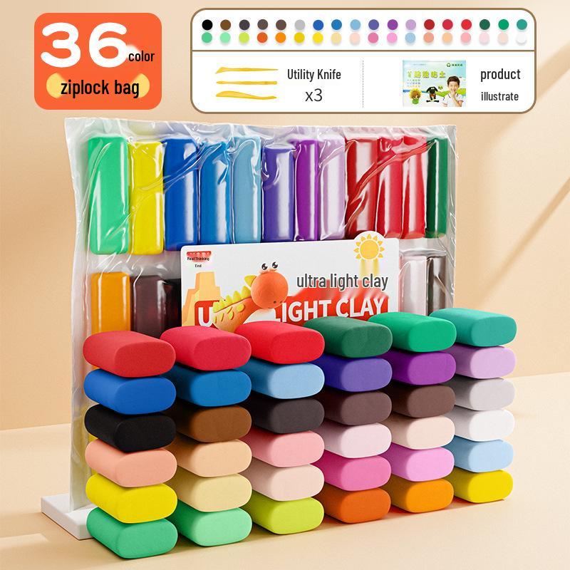 Eco-Friendly Children's Clay: 24-Color Super Light Plasticine for DIY Crafts