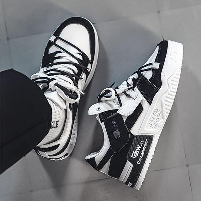 Men's Thick Soled Casual Trendy Shoes Four Season Outdoor Soft Sole Comfort Walking Shoes Student Board Shoes Fashion Male Shoes