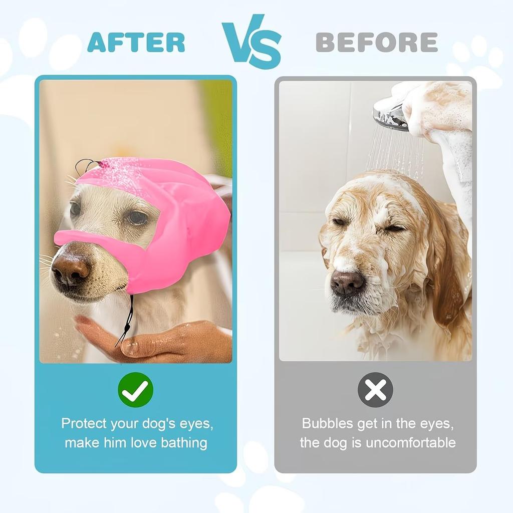 1pcs Adjustable Dog Ear Shower Cap – Reusable Protection for Bath, Swimming, Grooming, Calming