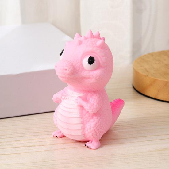 Mini Dinosaur Squeeze Toy Anxiety Relief Cartoon Dino Stress Ball Decompression Stretchy Dinosaur Shape Sensory Toy