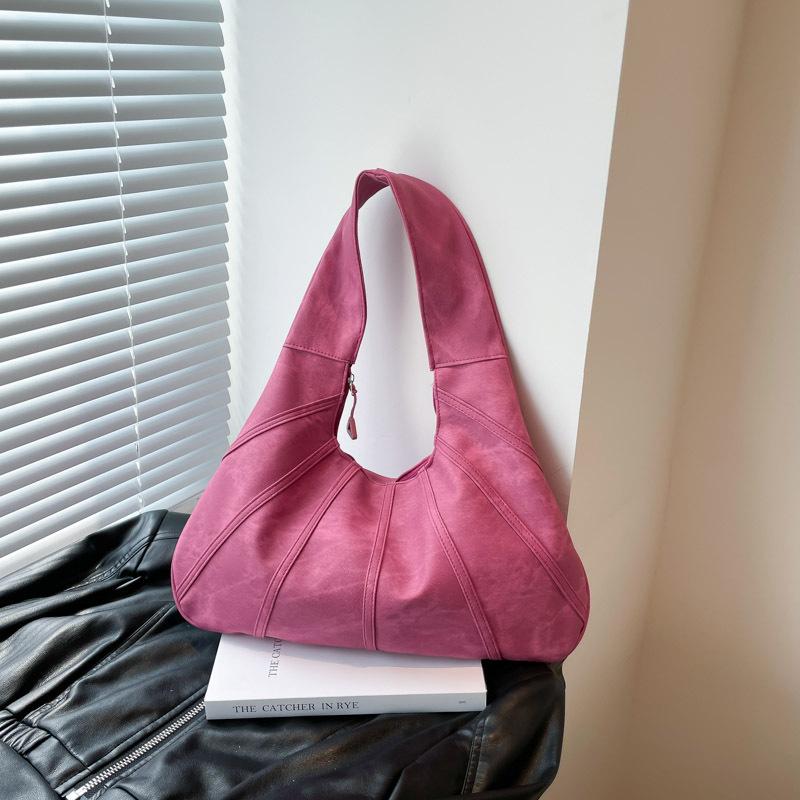 Simple Shoulder Bag Vintage Hobo Bag Large Capacity Handbag Tote Bag Minority Design Fashionable Crescent Bag Students