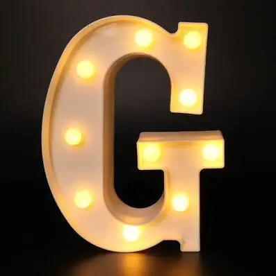 Decorative Letters Alphabet Letter LED Lights Luminous Number Lamp Decoration Battery Night Light Party Baby Bedroom Decoration