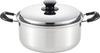 Integrate Tsubame-Sanjo 24cm 5.3L Double-Handled Pot with Lid, Induction and Direct Heat Compatible, Made In Japan, SJ3397