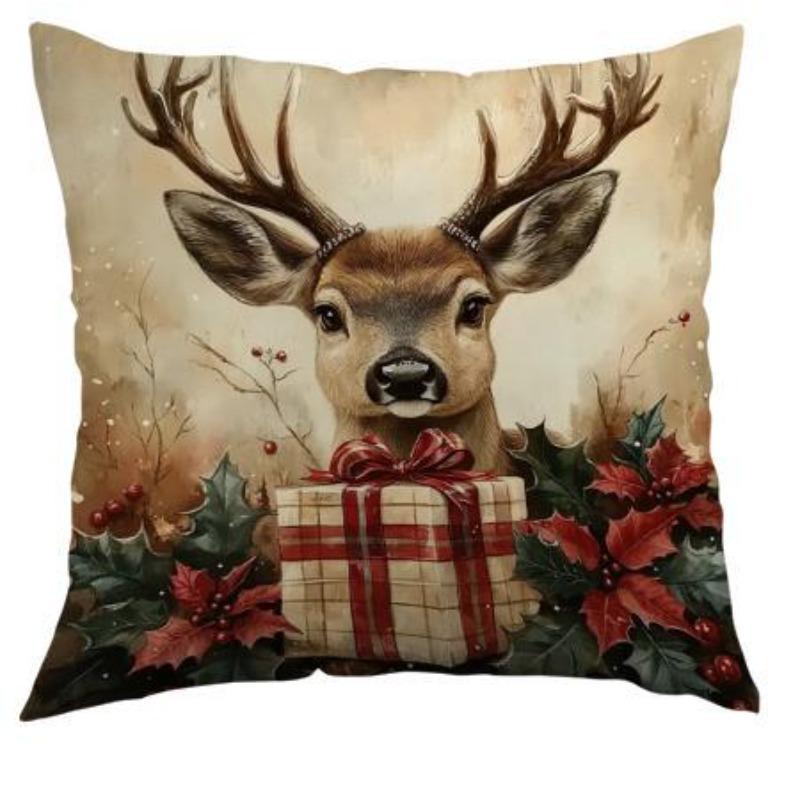 Nowe poszewki świąteczne do salonu, drukowane dekoracyjne poszewki na poduszki, skandynawskie poszewki świąteczne