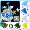 DIY Daisy Flower Craft Kit  - Faux Fur Material, Pipe Cleaner Crafting Supplies - Wedding Bouquets, Easter Mother's Day gifts