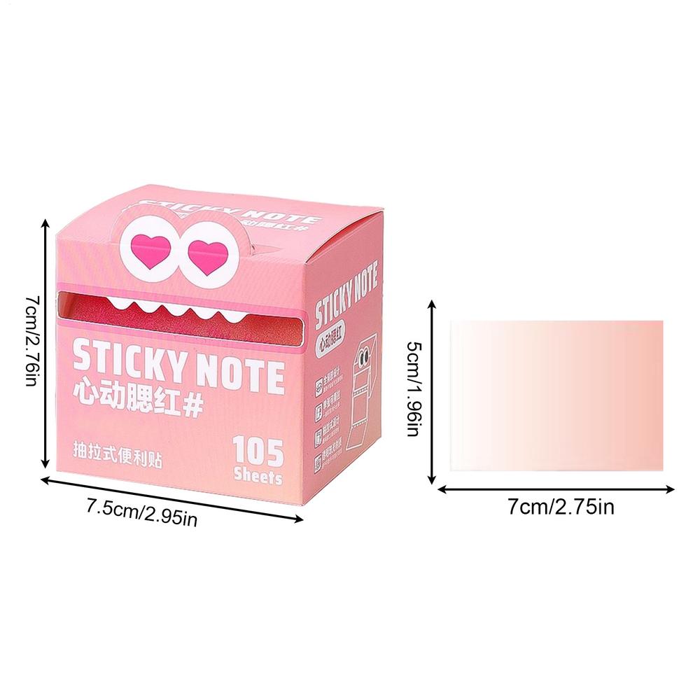 

Clear Sticky Note Pads Pull-Out 105 Sheets Memo Roll Colorful Highlight Workplace School Notebook Home Reminder Supplies