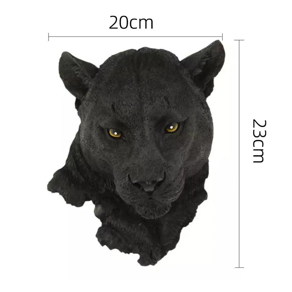 Nordic Style Resin Animal Head Wall Décor: Wolf & Lion