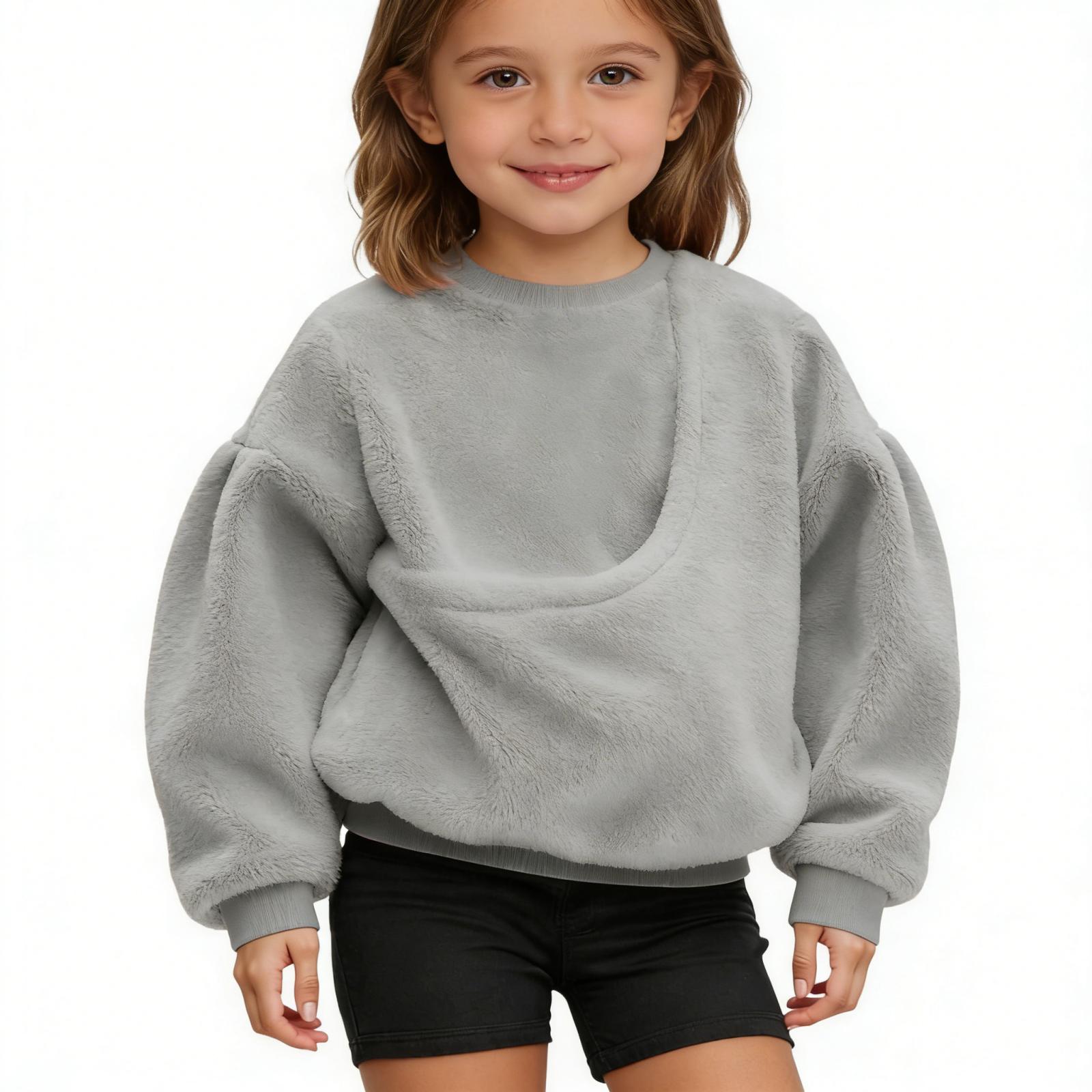 Boys Girls Children s Loose Shirt Tops 140 хаки