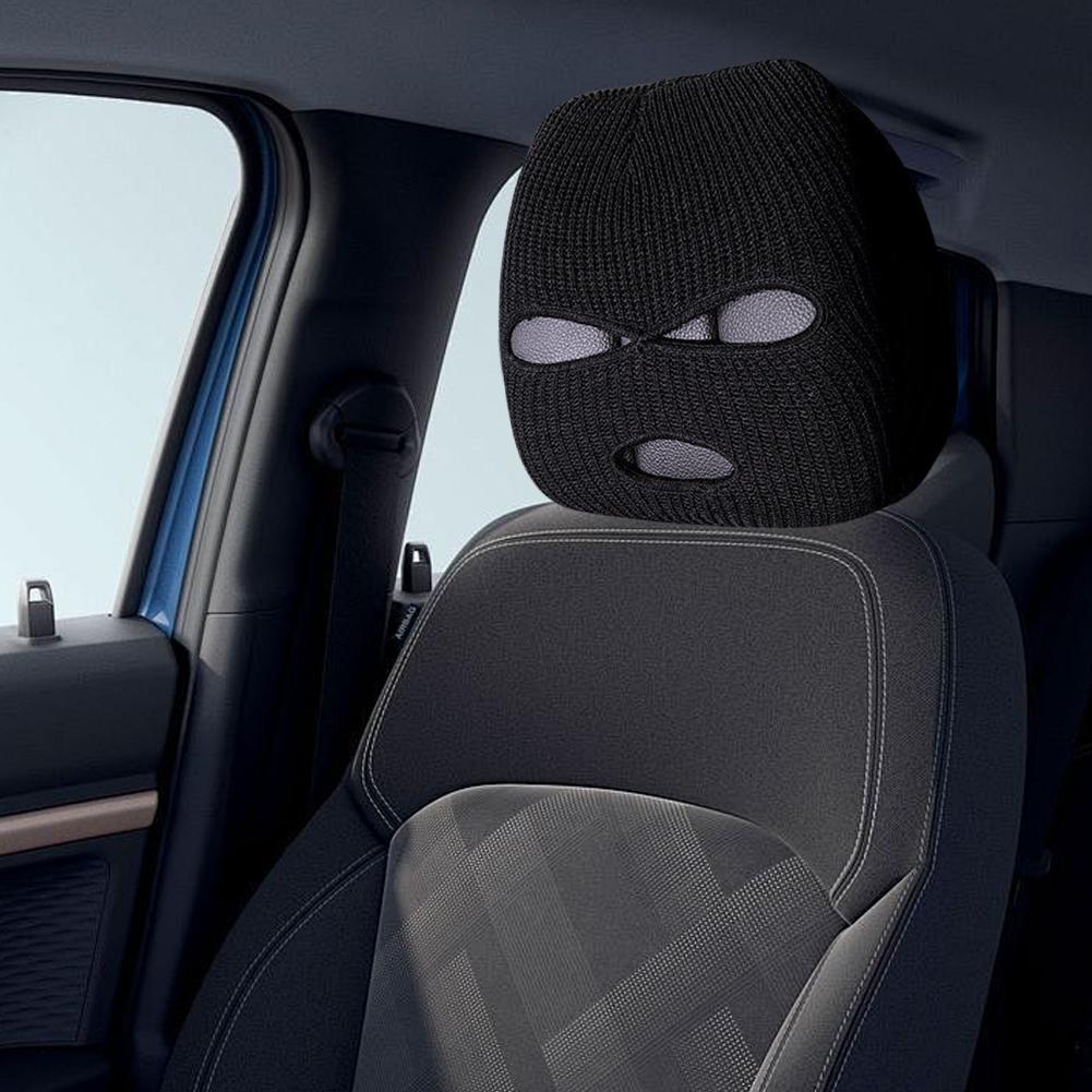 1/2PCS Halloween Car Headrest Cover Decoration 3 Hole Headrest Cover Car Front Seat Headcover Car Anti-Theft Warning Accessories