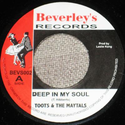 7inch Record TOOTS & THE MAYTALS - Deep In My Soul / Daddy BEVS002 Beverleys 1968 UK Reggae, Ska & Dub