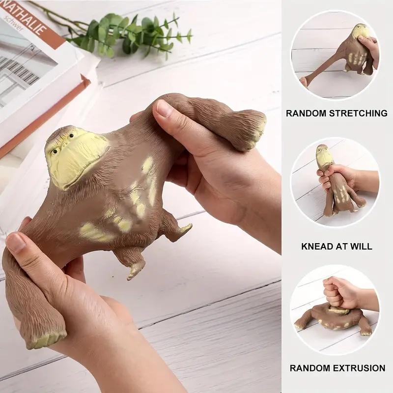 Amusing Gorilla Figurines Humorous Expression Squishy Monkey Statue Soft Stretchable Action Toy Desk Decoration Creative Gift