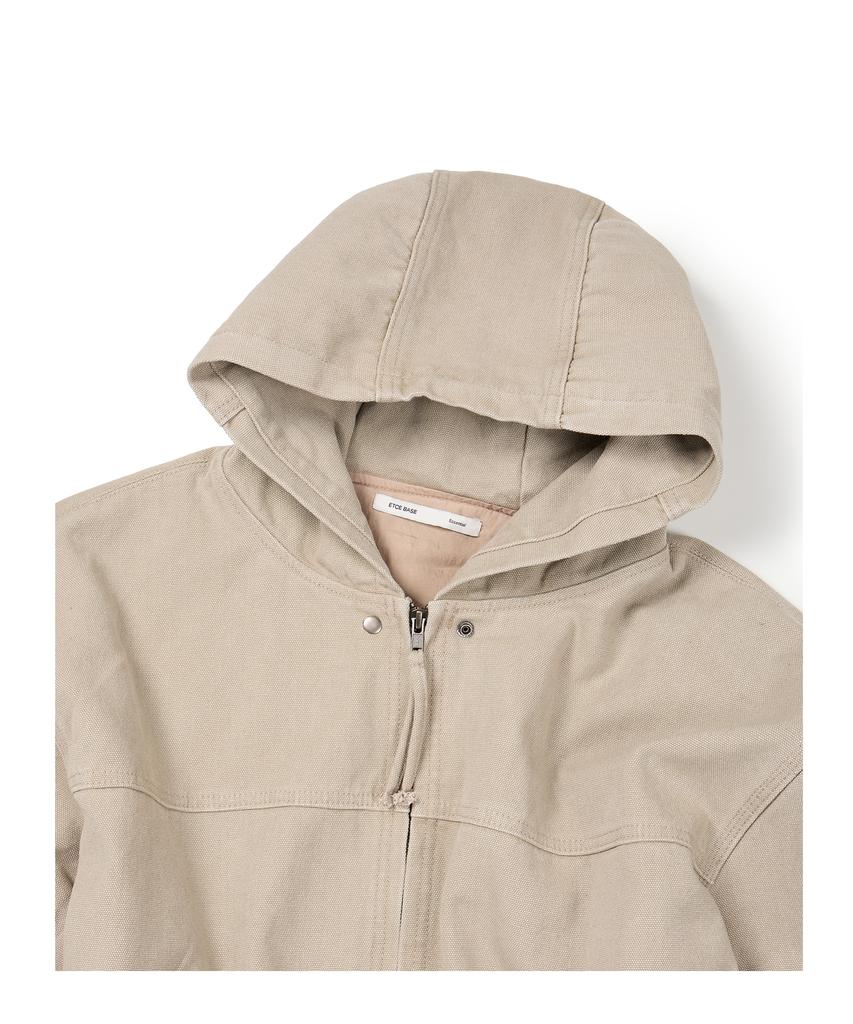 Etce (Base) Vintage Hood Work Jacket (Beige)