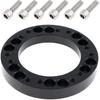0.5" Steering Wheel Hub Adapter Conversion Spacer, Black Aluminium Alloy 12mm Steering Wheel Hub PCD Adapter Spacer for Momo for Nardi for OMP for