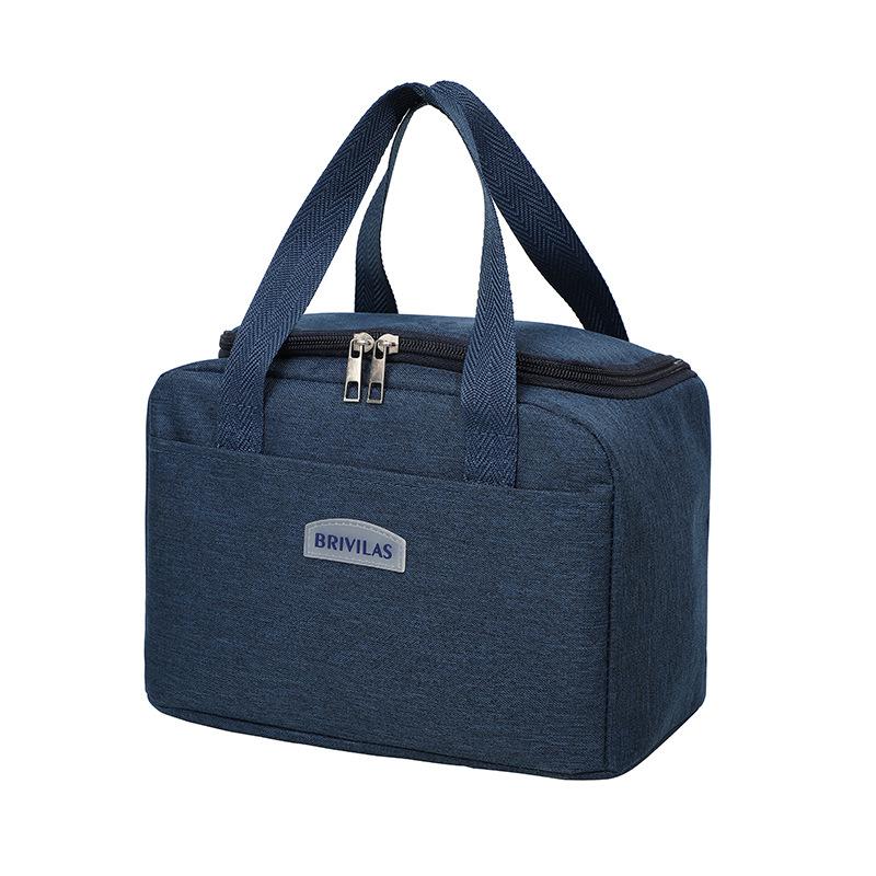 Double Pocket Thermal Insulation Bento Bag Aluminum Foil Thickened Thermal Insulation Lunch Bag with Rice Meal Bag Lunch Box Thermal Insulation Bag