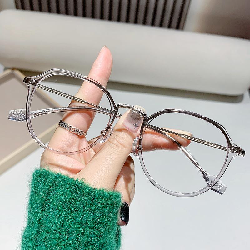 

Очки с анти-синим светом, холодные коричневые многоугольные очки в оправе, женские очки для близорукости, модные простые очки