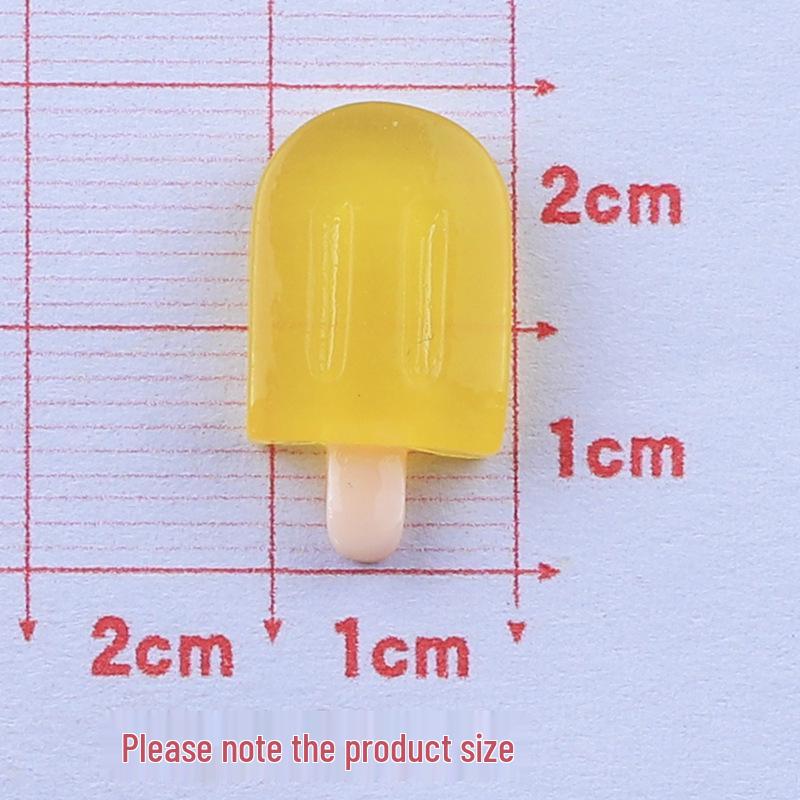 Mini Luminous Ice Cream Resin Accessories for DIY Phone Cases & Fridge Magnets