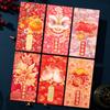 6pcs Rectangular Chinese New Year Red Envelope Hot Stamping Red Packet Household HongBao  2025