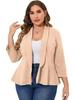 2024 Lightweight Plus Size Women's Ruffle Blazer – Comfortable and Stylish Casual Wear