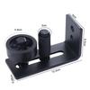 Black Finish Barn Door Floor Guide Carbon Steel Sliding Door Hardware Stay Roller  American Style