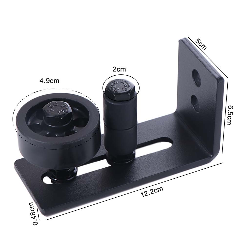 Black Finish Barn Door Floor Guide Carbon Steel Sliding Door Hardware Stay Roller American Style