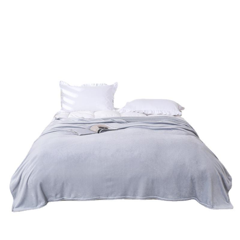 Cozy Coral Fleece Thick Flannel Blankets - Soft Nap Wool for Single/Double Beds, Ideal for Gifts