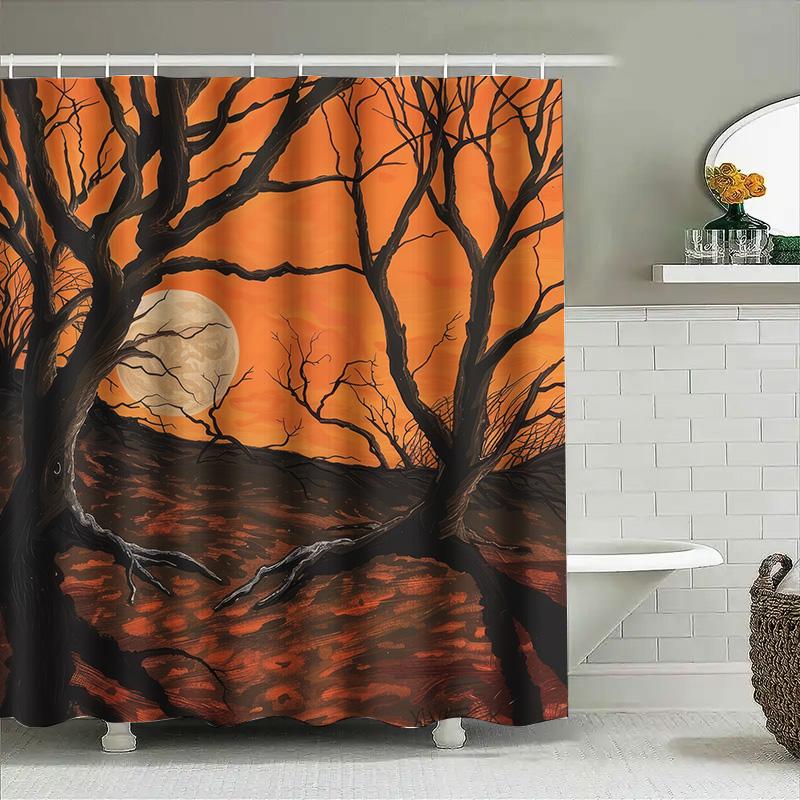 

Tuniu Dark Forest Moon Night Wallpaper Spooky Bedroom Decor Bathroom Art Print Canvas Painting W60H190(CM)-1 Pcs