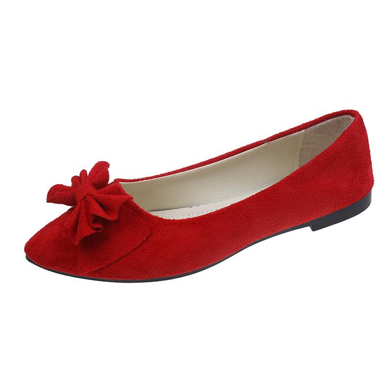 2025 Women's Solid Color Floral Pointed Flat Cloth Shoes with Embroidered Design In Large Sizes