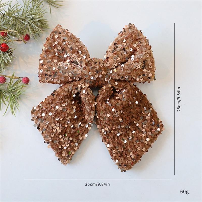 Christmas Tree Bowknot Decoration Christmas Bowknot Decoration Polyester Bowknot Charm for Festival Environment