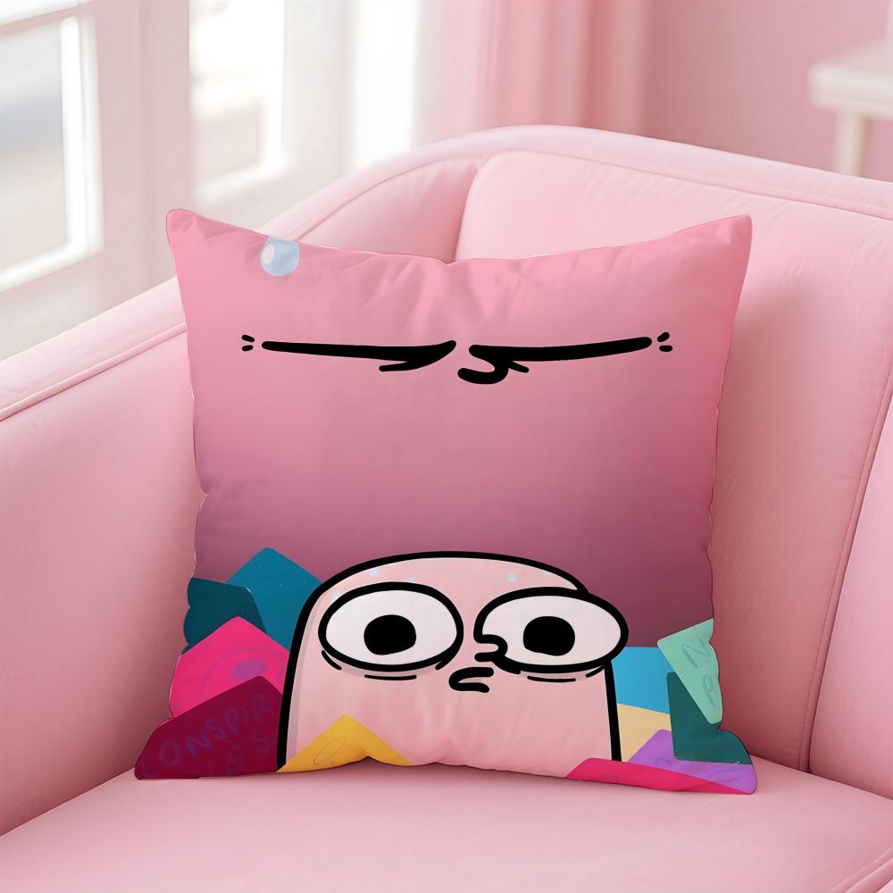 Cartoon Fun Funny Ketnipz Cute Cushion Cover Pillow Case Soft Skin Friendly Fabric Concealed Zipper