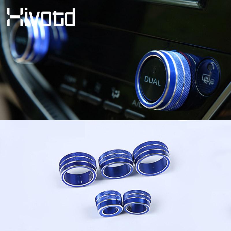 For Toyota Camry Switch Car Air Conditioning Knob Audio Button Cover Control Adjust Stickers Decoration Accessories Parts