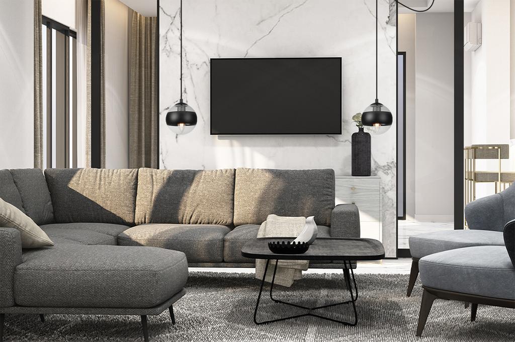 Toledo Spider Hanging Lamp Black 1-Plate Black Lampshade E14