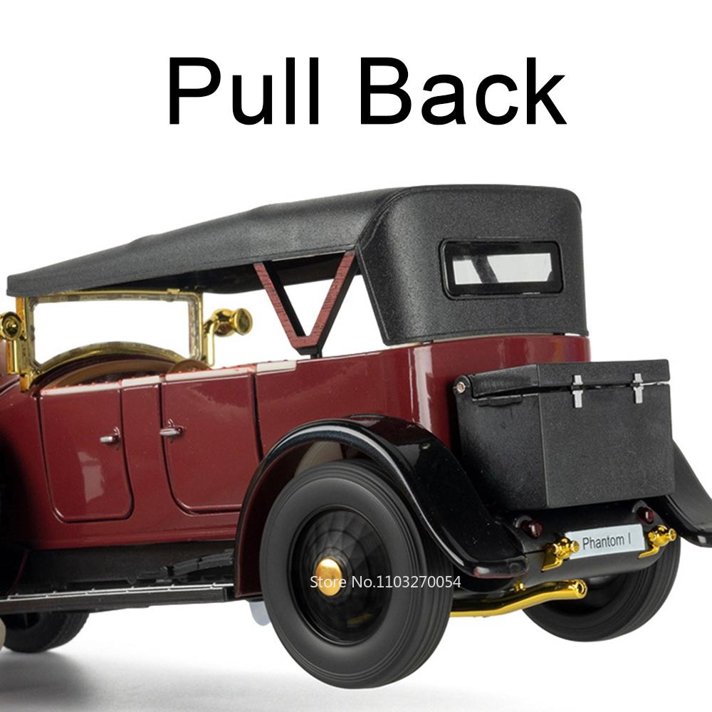 1:24 Phantom 500K Legierung Oldtimer Modell Diecast Spielzeug Ornament Türen Geöffnet Sound Licht Rückzieher Fahrzeuge Jungen Sammlerstücke Geschenk