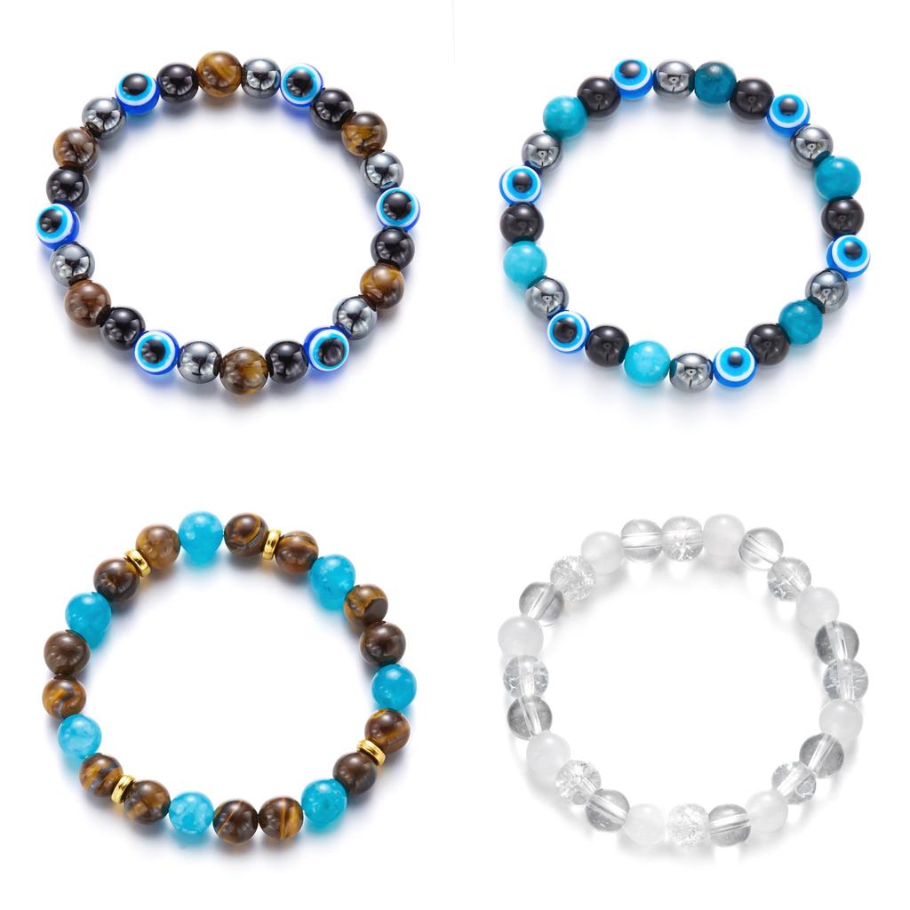 Eye Of The Devil Beaded Bracelet With Elastic Design For Fashionable Women Gift