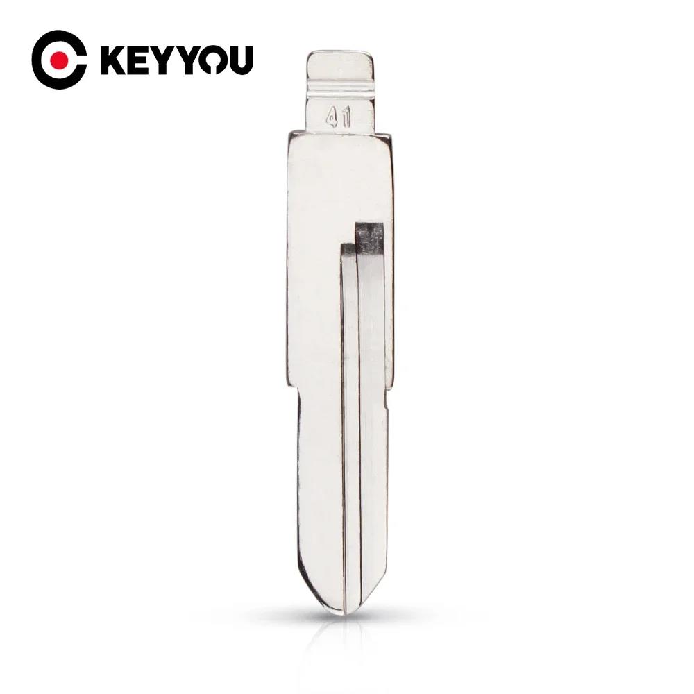 KEYYOU Replace Metal Blank Uncut Flip KD Remote Key Blade Type #41 For Trumpchi