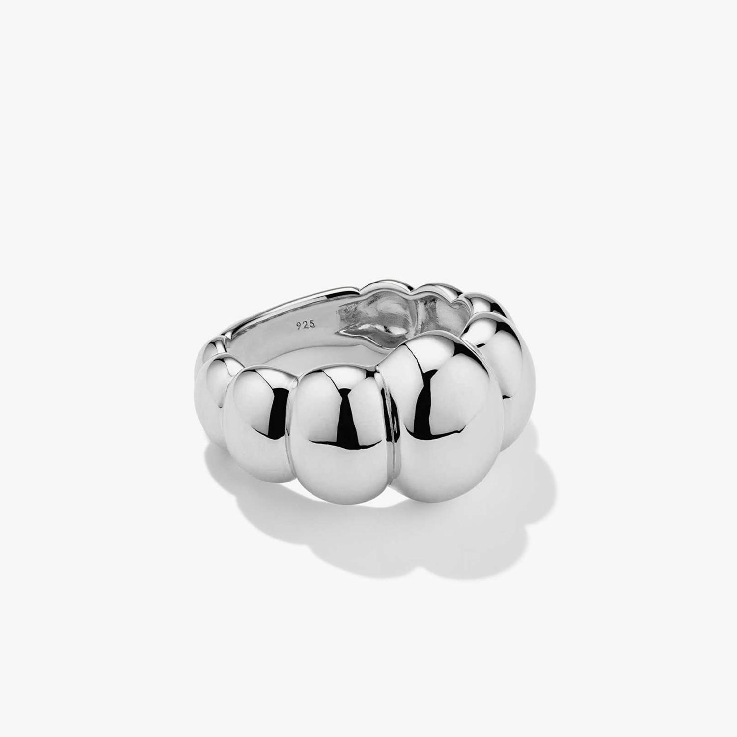 

DPLAOPA 925 Silver Gold Irregular Big Ring Women Luxury Fine Fashion Women Vintage Wedding Jewelry Gift 6 серебряный
