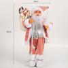 Christmas Decorations pink Santa Claus Dolls Standing Christmas Figurine Holiday Decoration Ornaments Layout Window Decoration