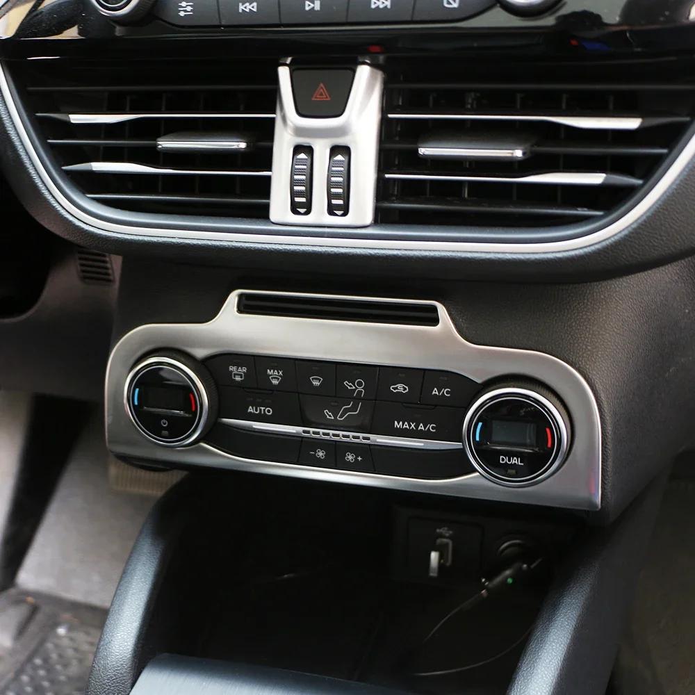 Car Air Conditioning Button Panel Frame Trim For Ford Focus 4 MK4 2019 2020 2026 Decoration Sticker Cover Interior Accessories