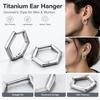Straight Pin Hexagon Ear Hanger G23 Titanium Earrings New Stud earrings  Women