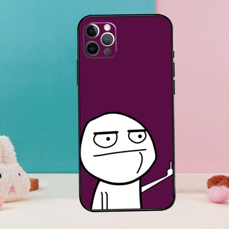 Funny Man Middle Finger Phone Case For iPhone 17 Air 16 15 14 13 11 12 Pro Max 12 13 Mini 15 16 Plus 16e Cover Coque