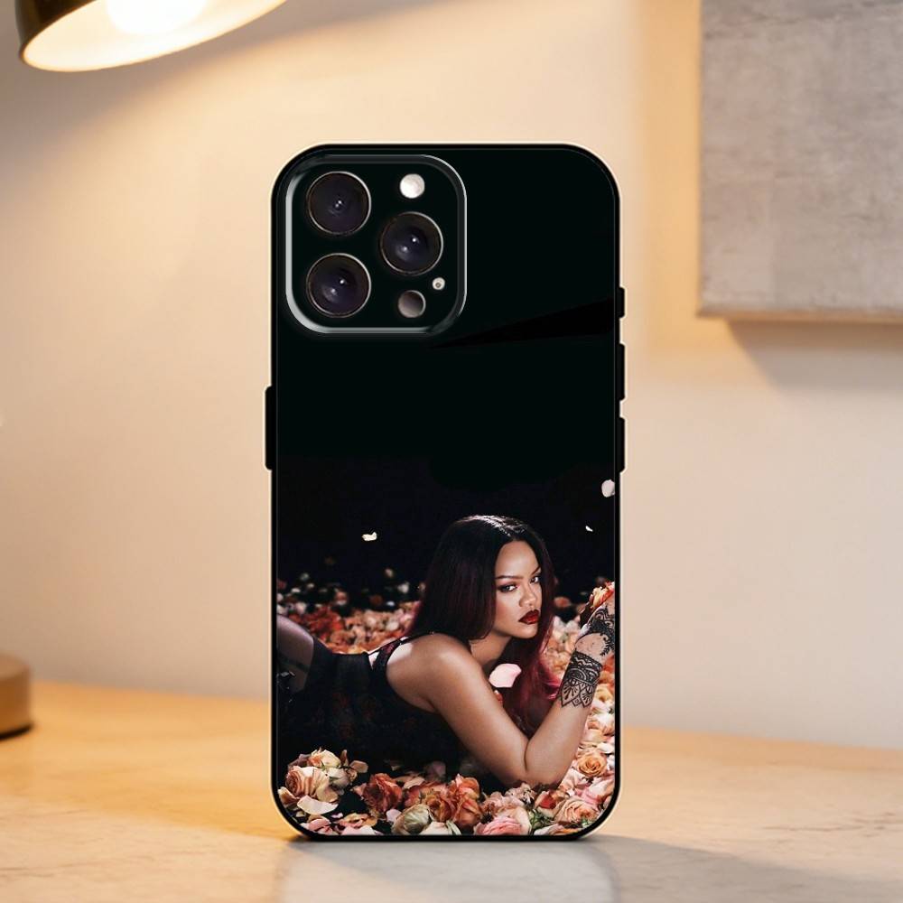 Hot singer R-Rihannas    Phone Case For iPhone 17,16,15,14,13,12,11 Plus,Pro Max,XS,Soft Silicone Black Cover