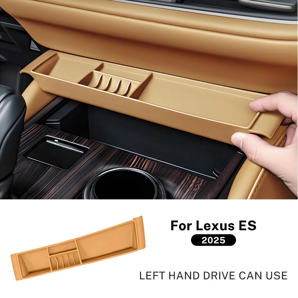 LHD Gear Storage Tray Black Orange Silicone Console For Lexus ES 2025 Anti Slip Organizer Interior Car Modification Accessories