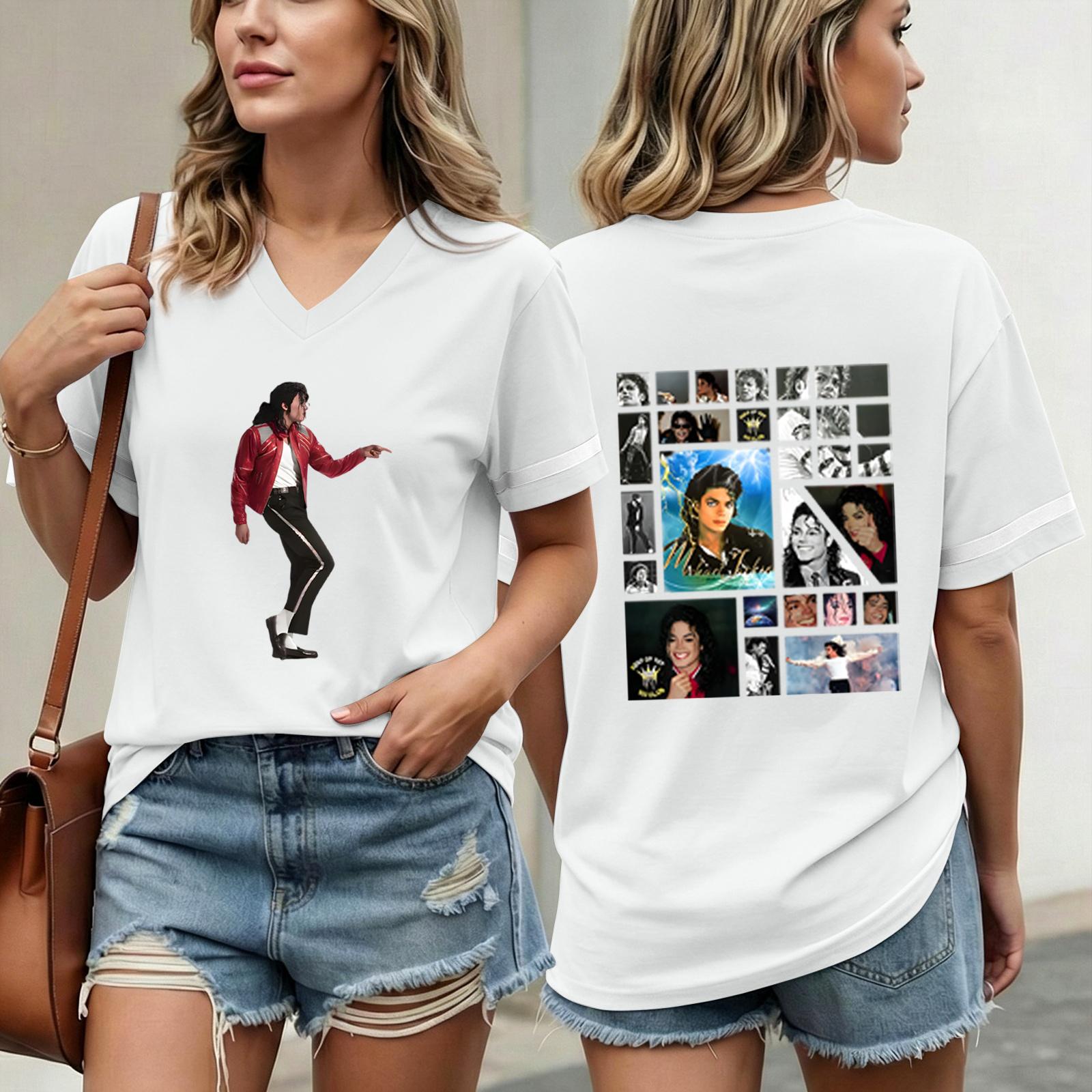 

Women s Casual Short Sleeve V Neck T Shirt with Graphic Print Design Lightweight Comfortable Fit for Everyday Wear XL білий