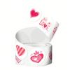 500 Sheets Per Roll - Valentine's Day Heart Stickers, Love Letters Greeting Cards Envelopes, Flower Bouquet Sealing Stickers