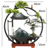Creative LED Lamp Circle Reverse Flow Incense Burner Attract Wealth Cycle Flowing Rain Curtain Ornament Home Decoration