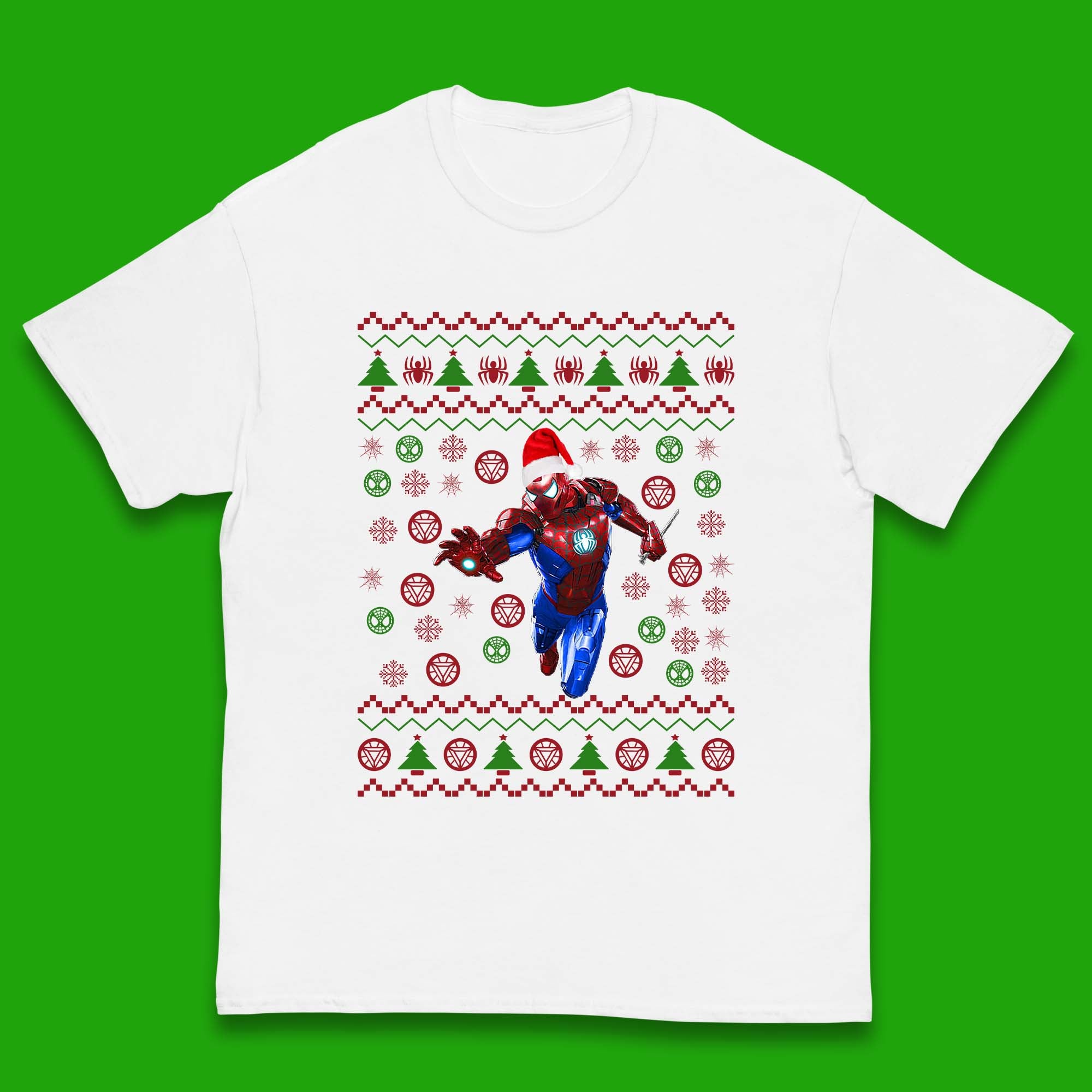 Iron Spider Man Suit Christmas Kids T-Shirt 130